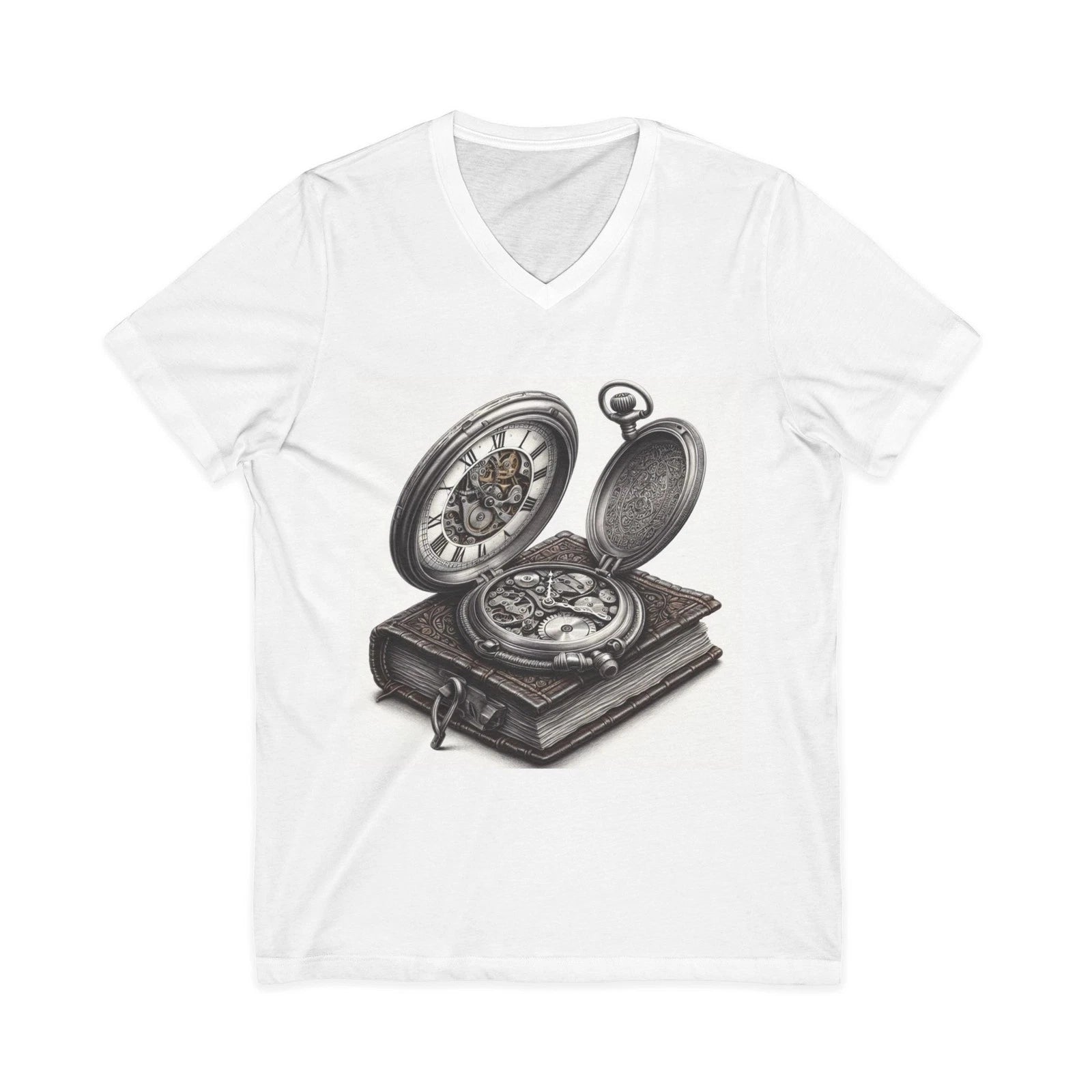 Summer White V-Neck Tee, Short Sleeve V-Neck Tee
