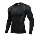 Men's Long Sleeve Compression Shirt Breathable Stretch Basketball Gym Sports Top