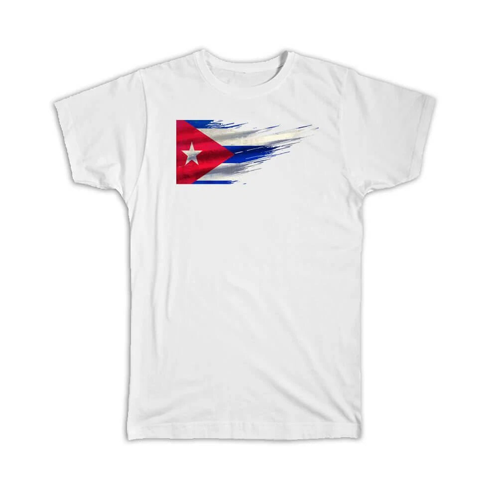 Gift T-Shirt : Cuba Flag Modern Country Expat
