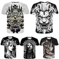 Harajuku Animal Girl Oversize 3D printed T-shirt men's women fashion Casual Tops