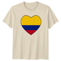 Colombia Flag Heart T-Shirt Colombian Heritage Gift For Him And Her