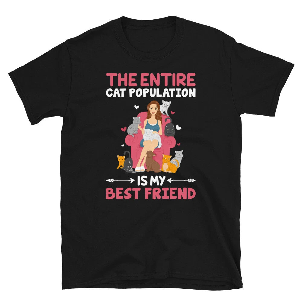 Best Friend Cute Cat Funny Animal Kitty Cats T-Shirt