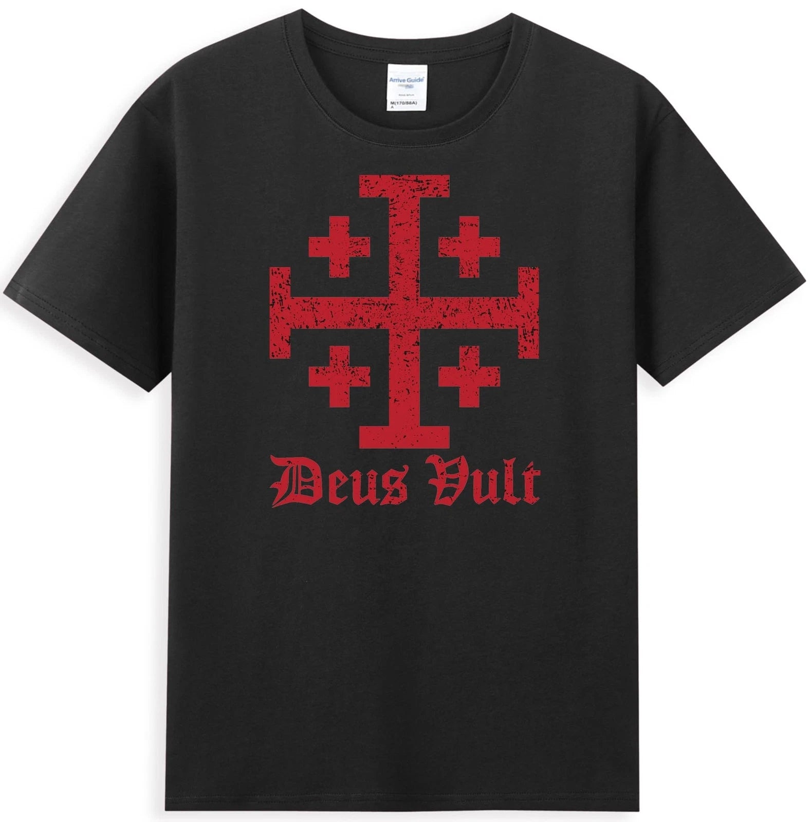 Deus Vult Order of the Holy Sepulchre Jerusalem Cross Retro Gift Men's T-Shirt