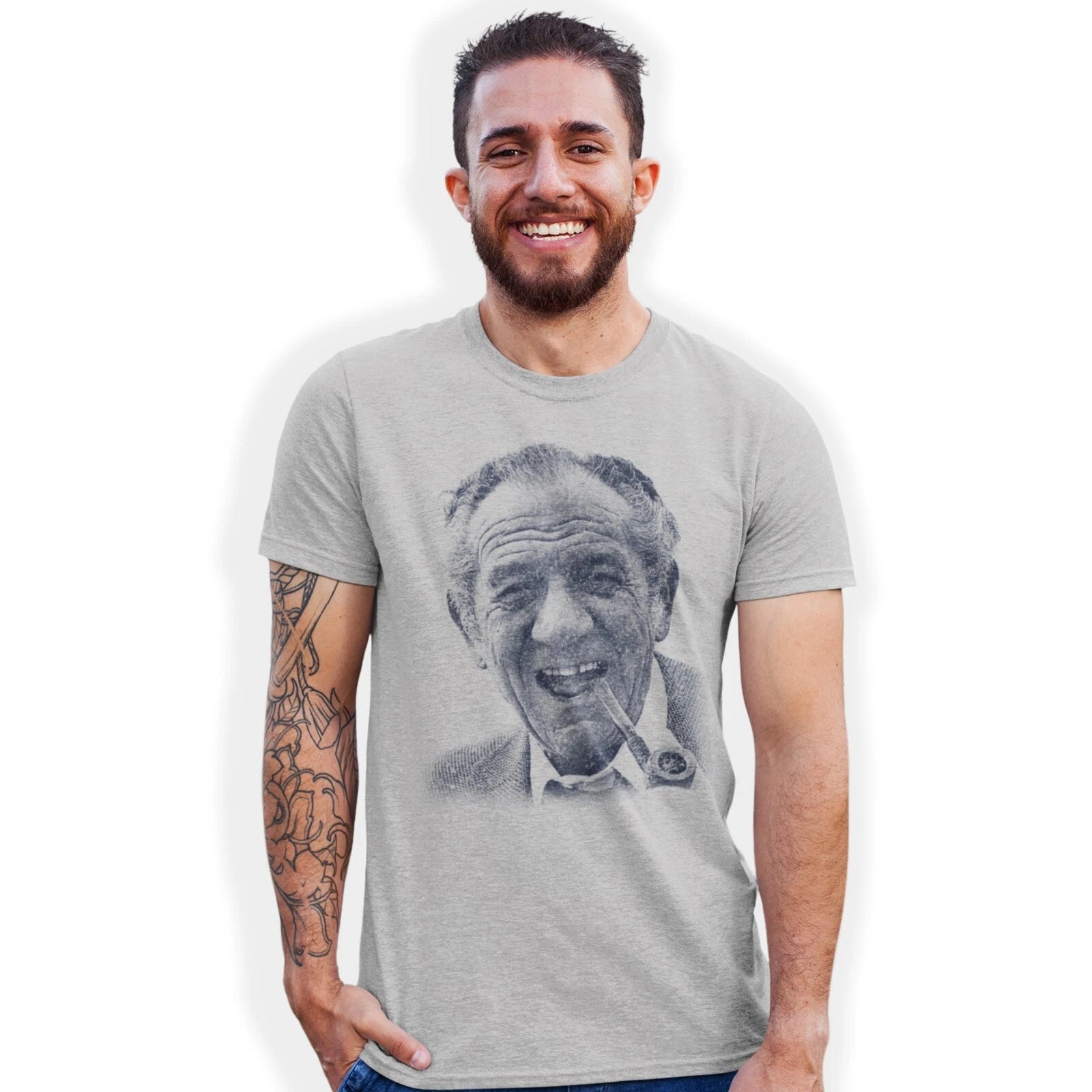 Sid James Classic Comic Actor Hand Printed T-Shirt Birthday Gift