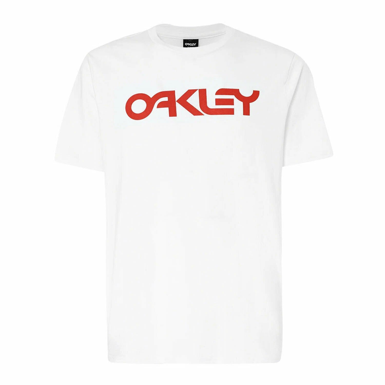 OAKLEY MARK II 2 CASUAL TEE T SHIRT WHITE RED NEW MENS MX MTB BMX TOP SURF SKATE