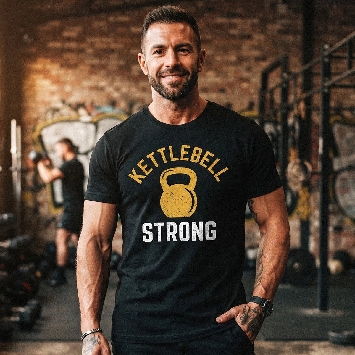 Kettlebell Strong Gym Men T Shirt