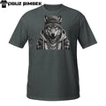 Streetwear Wolf T-Shirt – Monochrome Urban Style Graphic Animal Tee