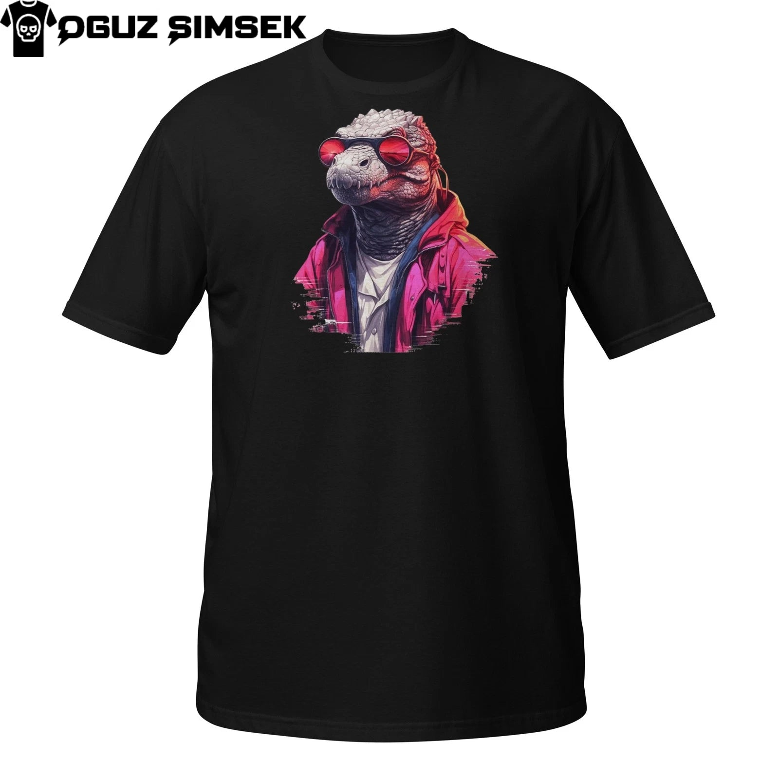 Streetwear Lizard T-Shirt – Cool Reptile in Hoodie & Sunglasses Urban Style Tee