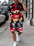 summer new men's set features street casual fashion softness breathability