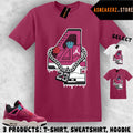 Shirt Matching AJ 4 She's A Star GS 2026 Match Sneaker Retro Number 4s T-Shirt