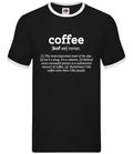 Funny Definition Coffee - Mens Ringer - Latte Espresso Cafe Caffeine
