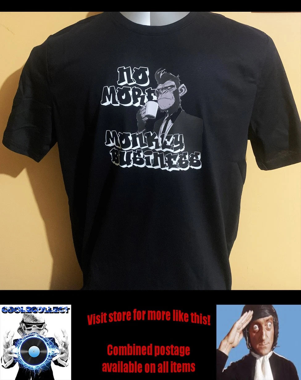Bright Boy Designs unisex trendy t-shirt - No More Monkey Business