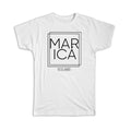 Gift T-Shirt : MARICa Rio de Janeiro Square Modern Minimalist Font