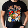 Retro Dad Vibes Cool Dads Club Cartoon Dad Characters Group Tshirt Men Women