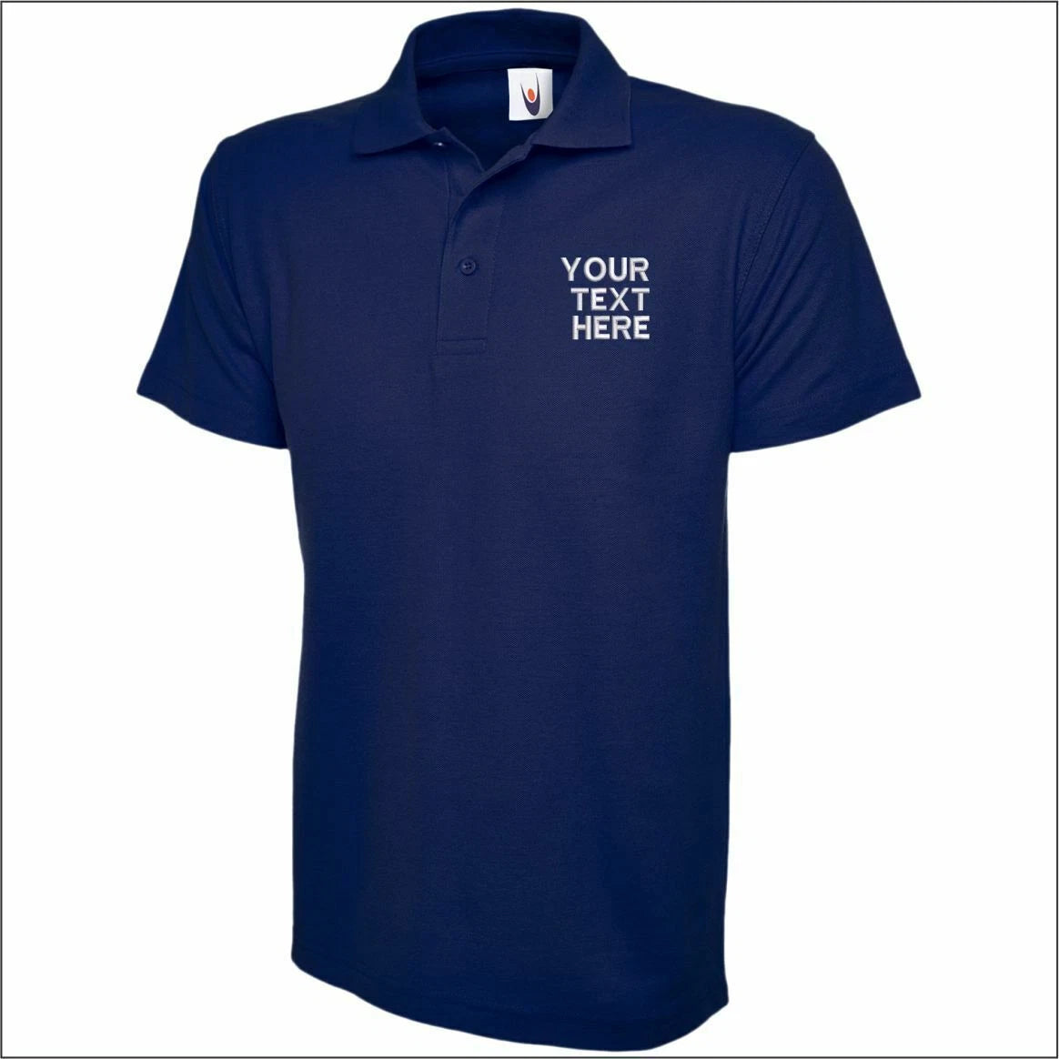 UNEEK Personalised Custom Embroidered Active Pique Polo Shirt Work Unisex T Top