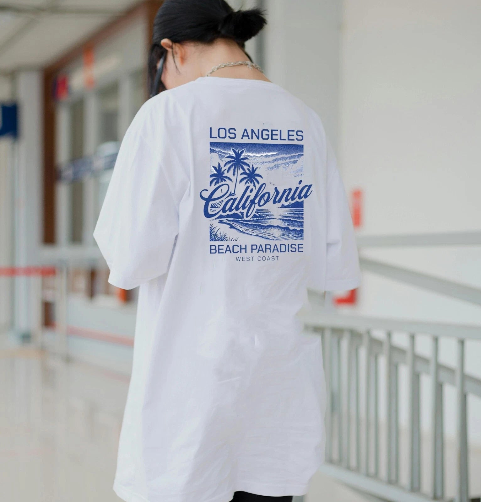 Unisex Slim Fit T-Shirt -California West Coast Original Summer Crewneck Slim Fit