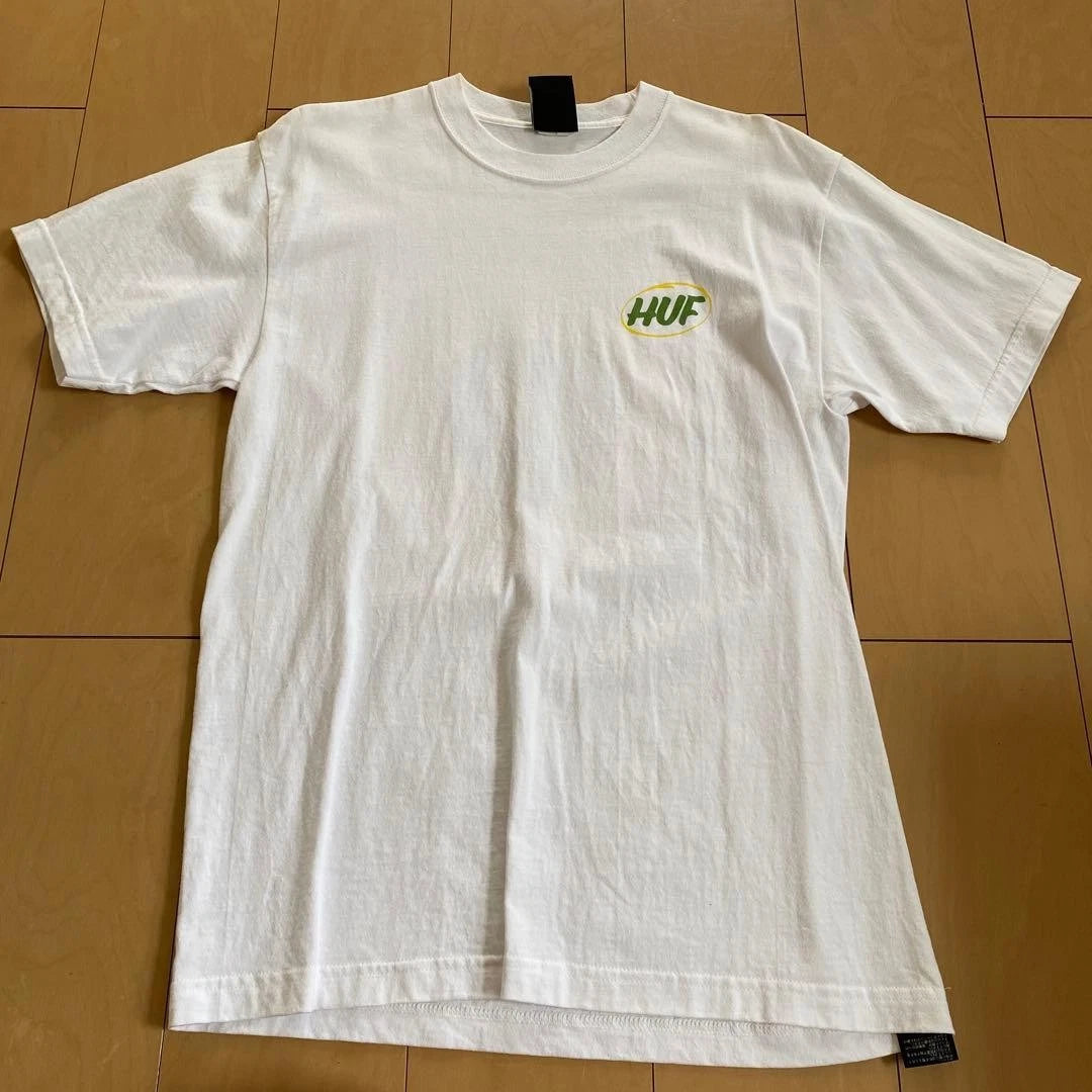 Huf M T-Shirt Back Print Streetwear Cotton Used