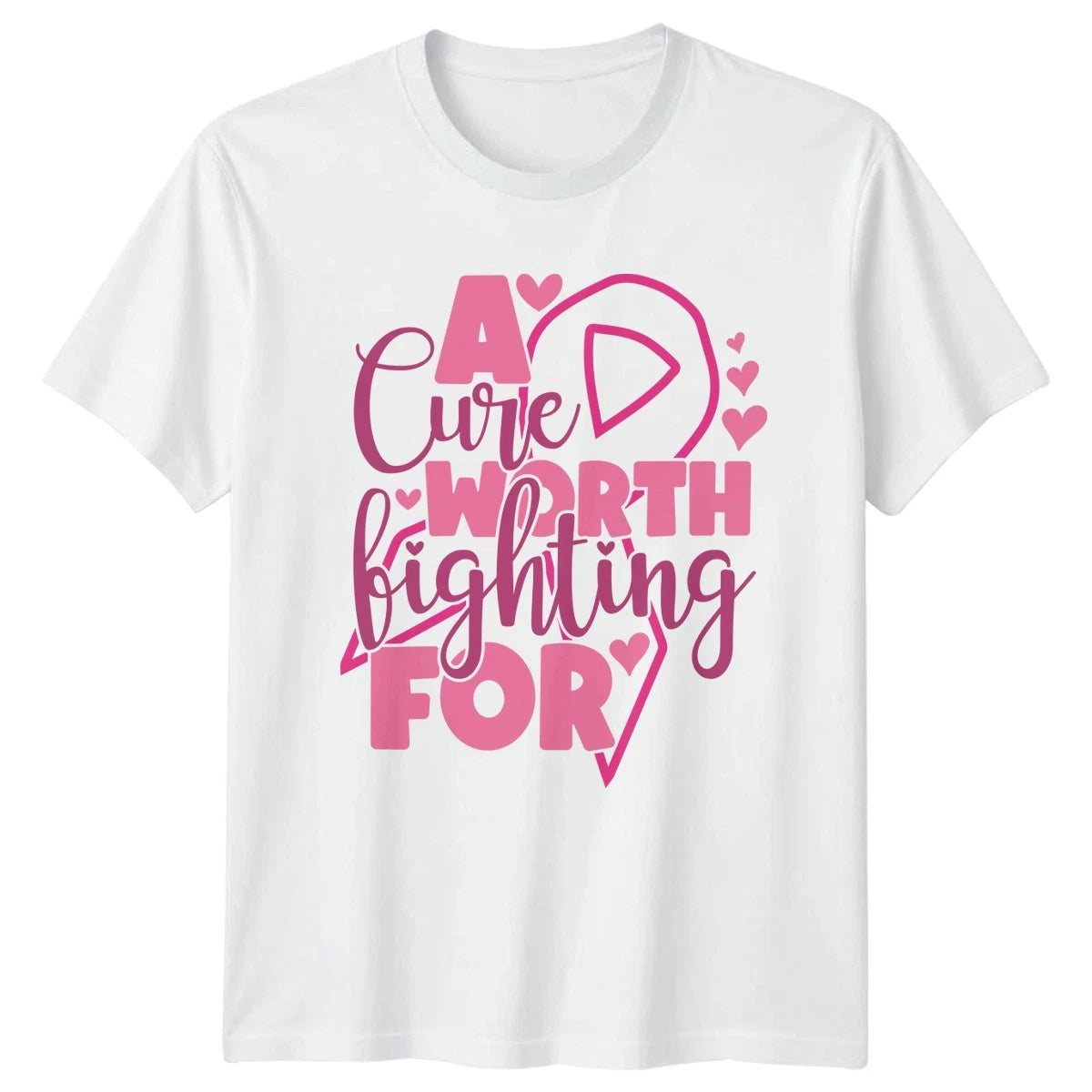 Abstract Pink Shapes Graphic Art Unisex T-Shirt Women Men Modern Design
