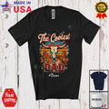 Custom Name Vintage Retro Coolest Dad; Father's Day Legend Skull Buffalo T-Shirt