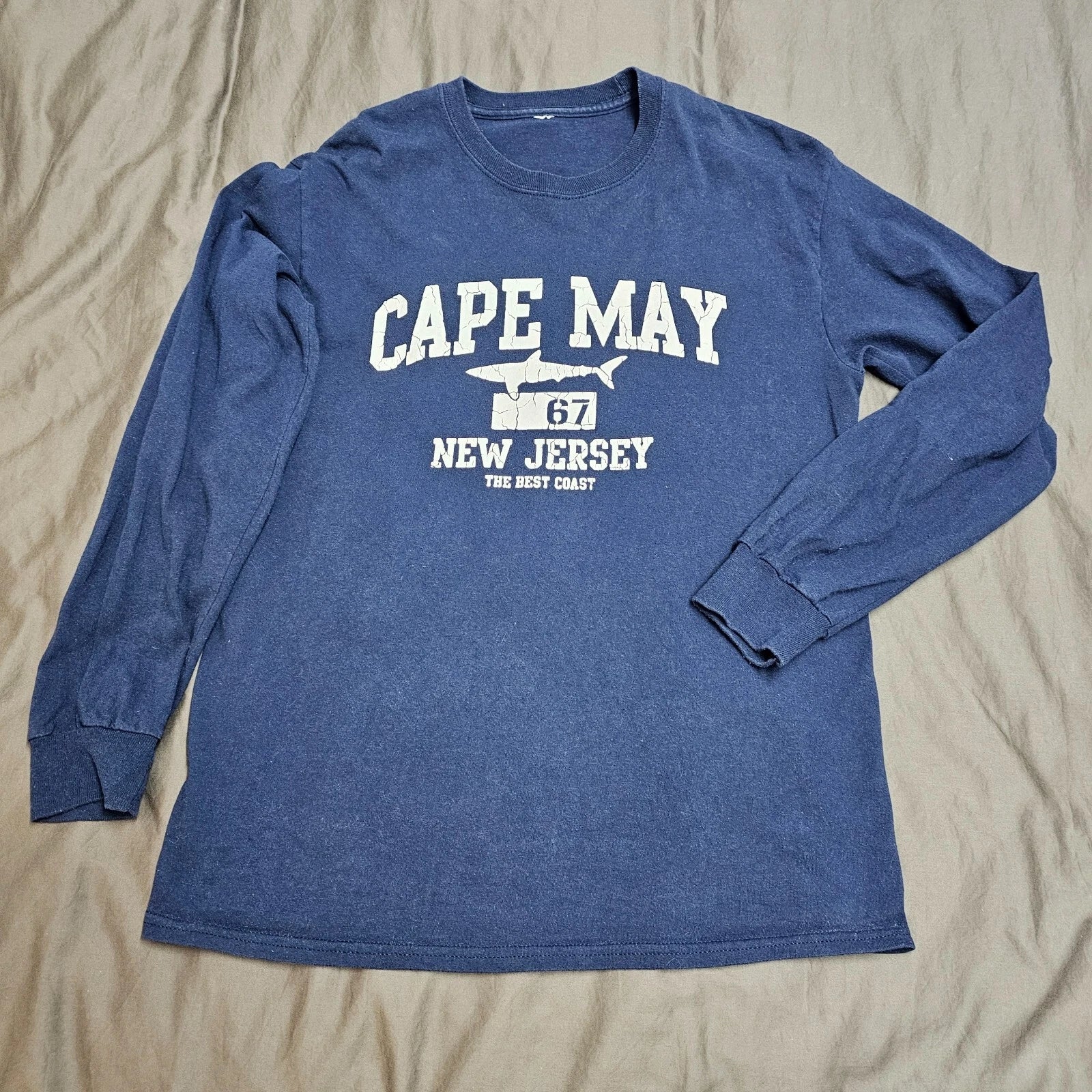Dark Blue Long Sleeve Cape May New jersey Shirt