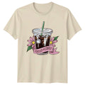 Fueled By Coffee Womens T-Shirt Iced Coffee Coffee Birthday Gift For Her