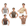Mens Tops Streetwear Vest Support Tank Rave T-Shirts Disco Undershirt Fashion