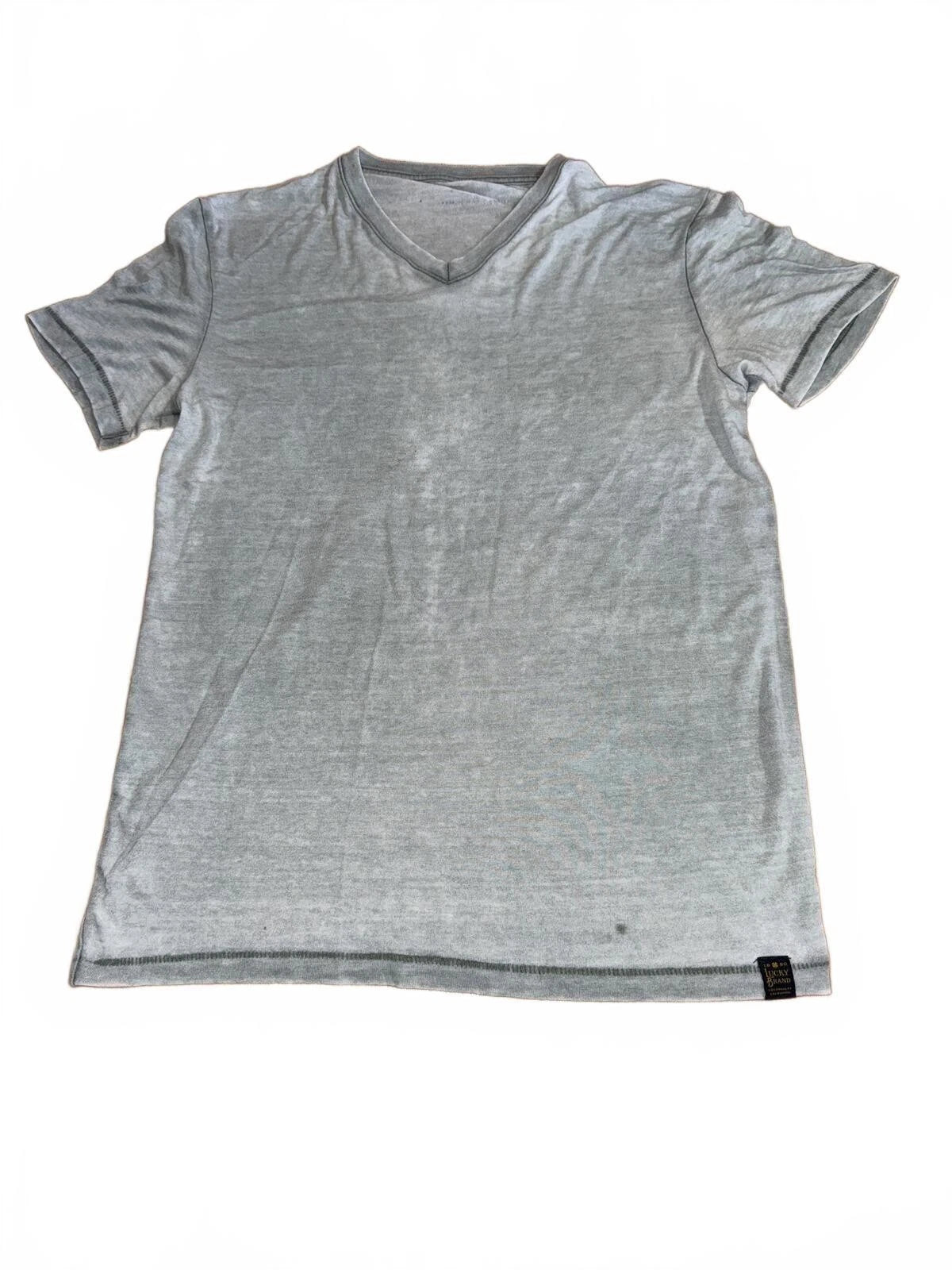 Lucky Brand Light Gray V-Neck T-Shirt