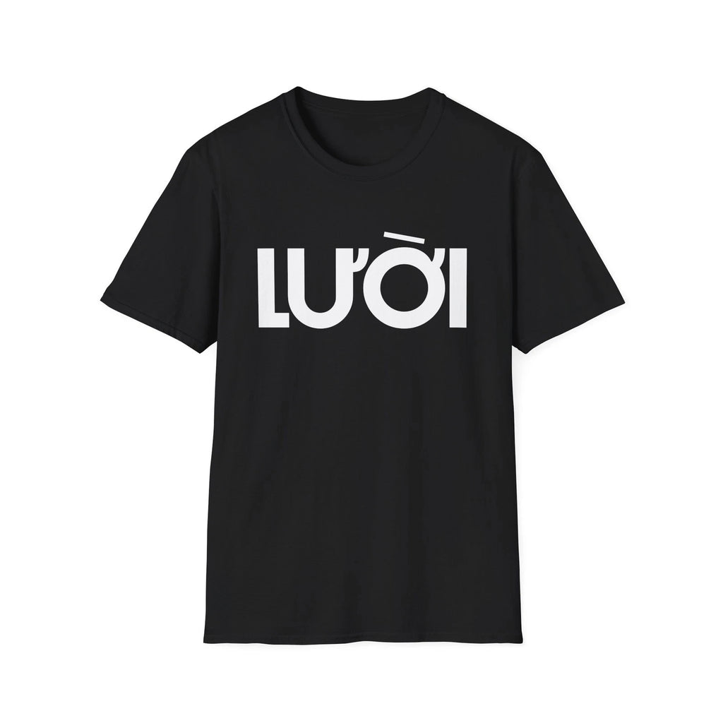 Luoi T-Shirt Lazy Funny Vietnamese Slang Streetwear Tee Fun Black Foreigner