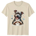 Staffy Making Heart Sign T-Shirt Staffy Dog Birthday Gift For Him And Her