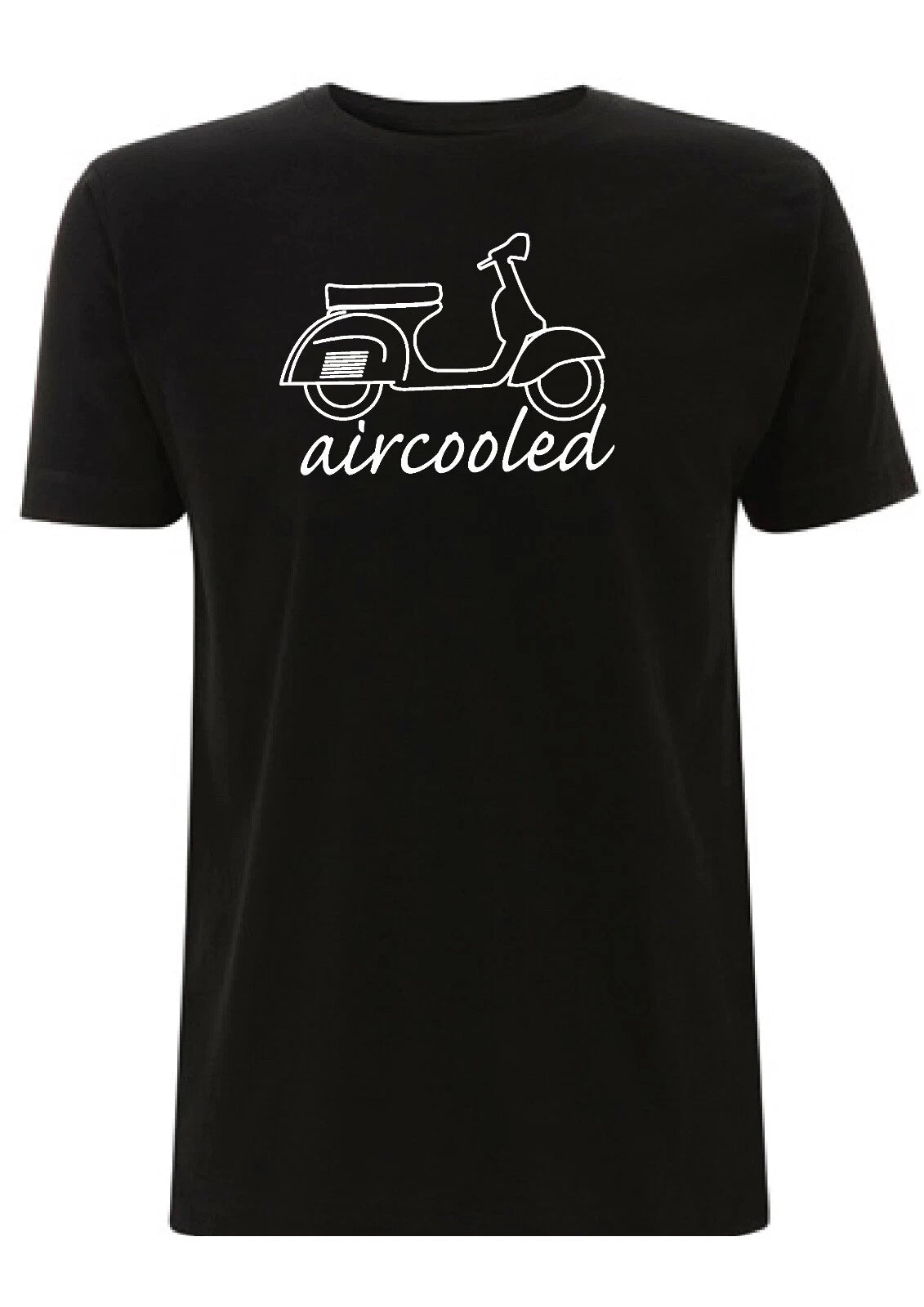 Air-cooled Scooter T Shirt Bike Simple Outline Classic Moped 1960s Aircooled