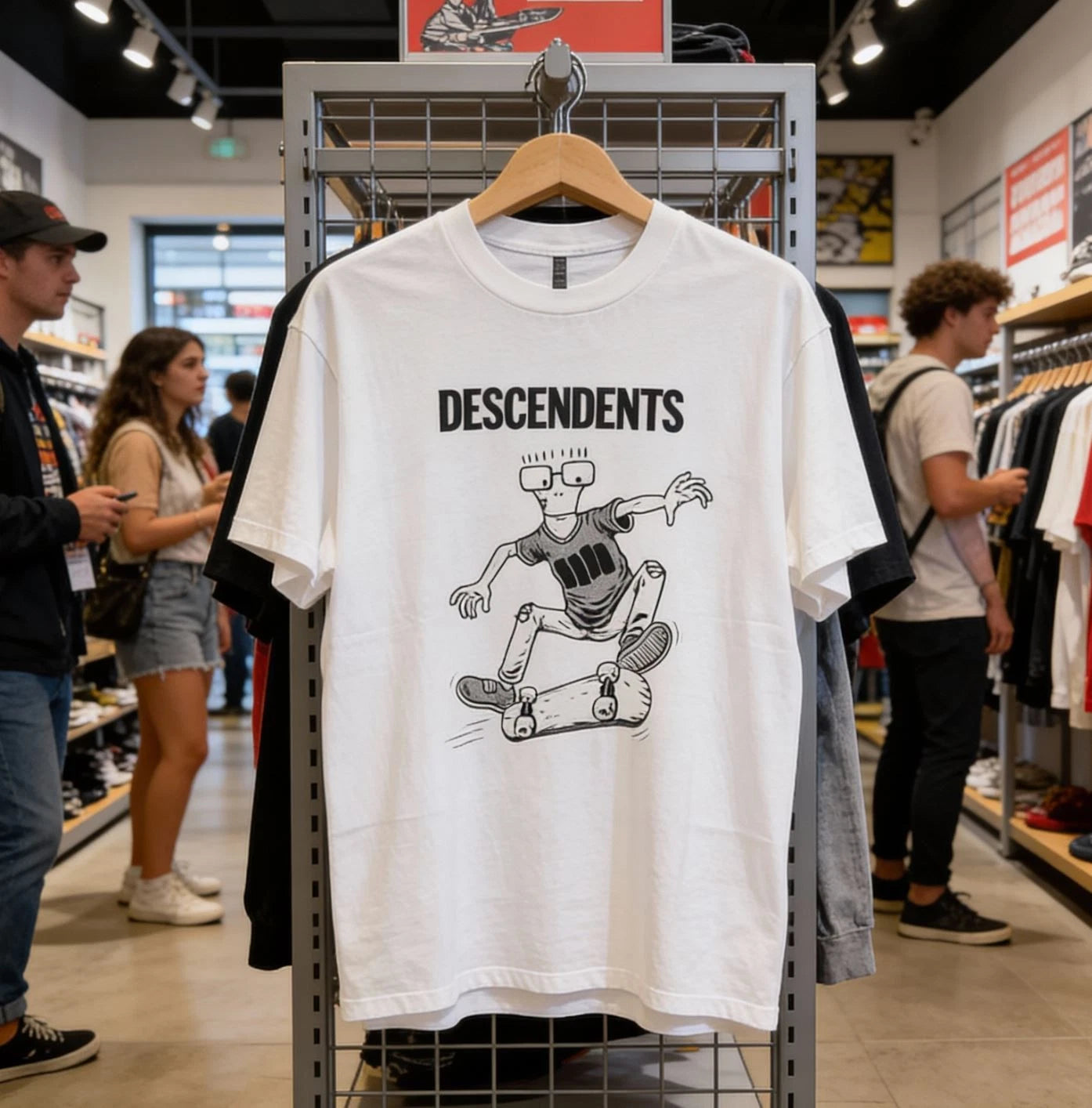 Vtg style Descendents Music rock concert short sleeve white unisex Tshirt