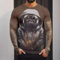 Mens street style printed T shirt with moderate elasticity for comfort