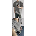 Men V-neck T-shirt 70% Polyester 30% Spandex V-neck Design For Daily Commute
