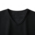 V-neck Undershirt Polyester Fabric Pure Color Design Regular Length Short Sleeve