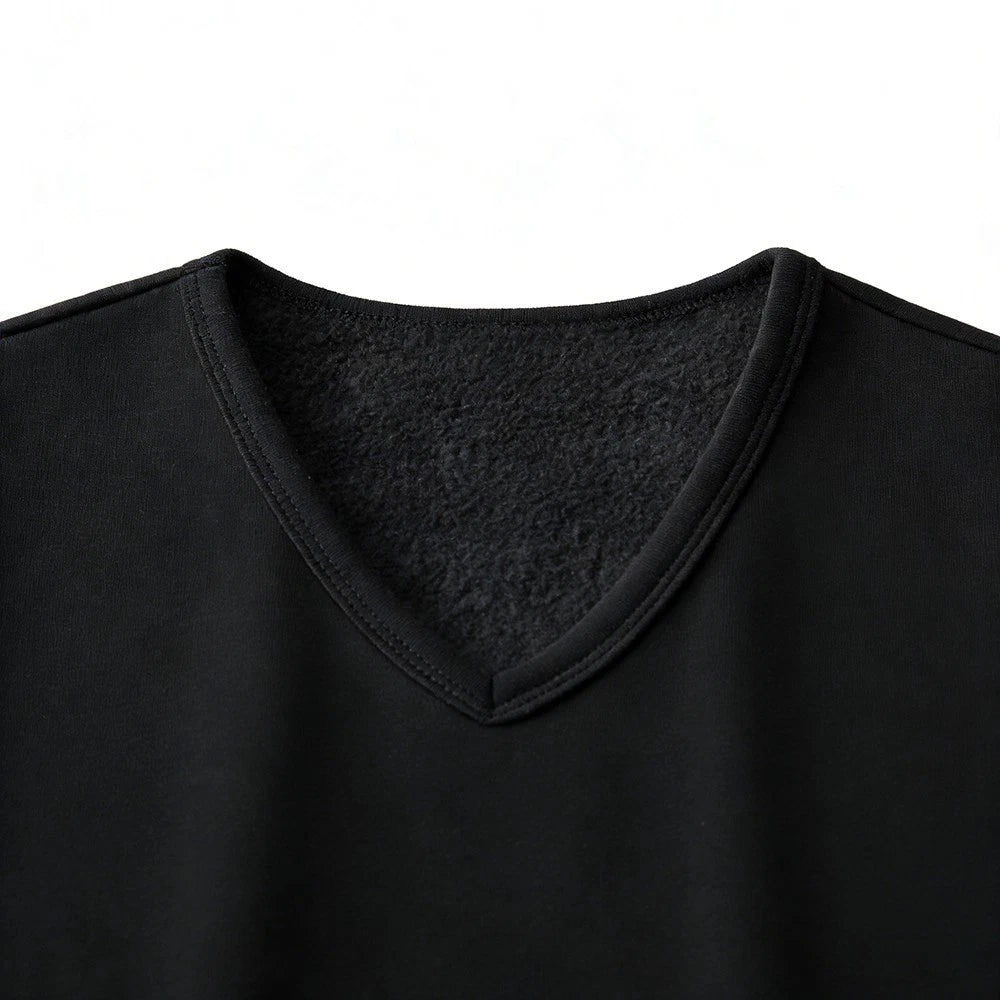V-neck Undershirt Polyester Fabric Pure Color Design Regular Length Short Sleeve