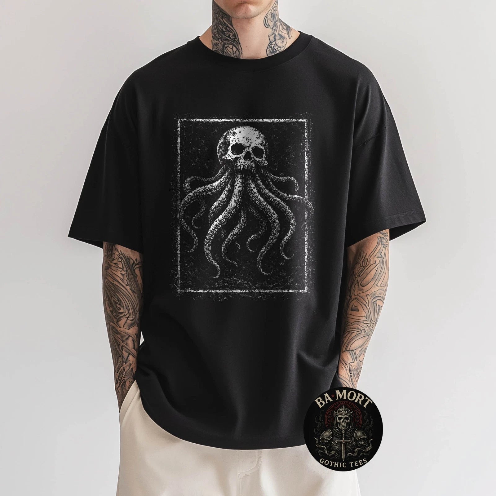 Skull Octopus Alt Grunge Goth Alternative Gothic Aesthetic T-Shirt