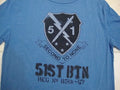 Custom 77 51st Batallion Military style Soft Distressed NEW T Shirt Men's size M
