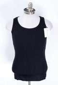 BRIONI Solid Black 100% Cotton Ribbed Tank Top Casual Under Shirt XS NWT