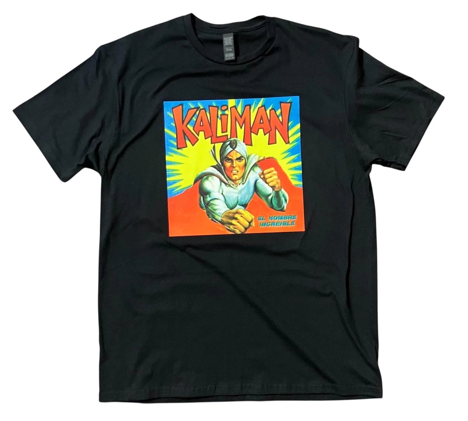 Men's Kaliman T-Shirt Vintage Mexican Superhero Comic Graphic Tee Retro Style
