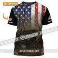 Unisex Shirt - Custom Name 3D Shirt - America Flag BS1712