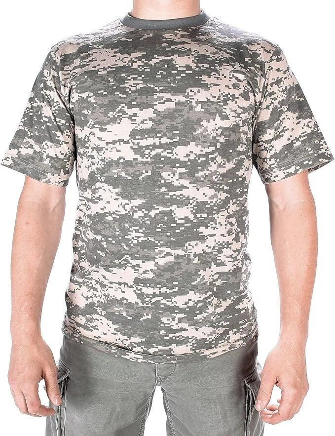 Mil-Tec 100% Cotton ACU Short Sleeve Retro Camouflage T-Shirt Size S - 3XL