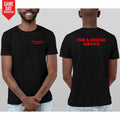 Fire And Rescue Service T Shirt Printed Front Left & Back Emergency Services Top