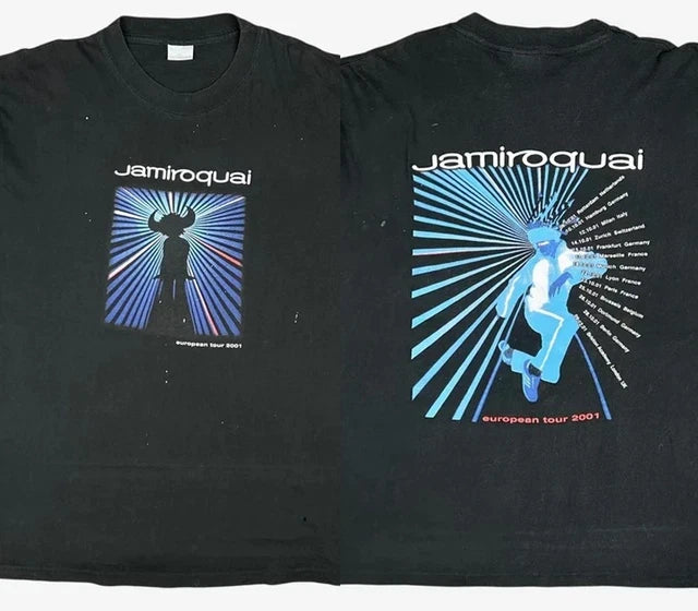2001 Jamiroquai Band 2 sided Black T shirt