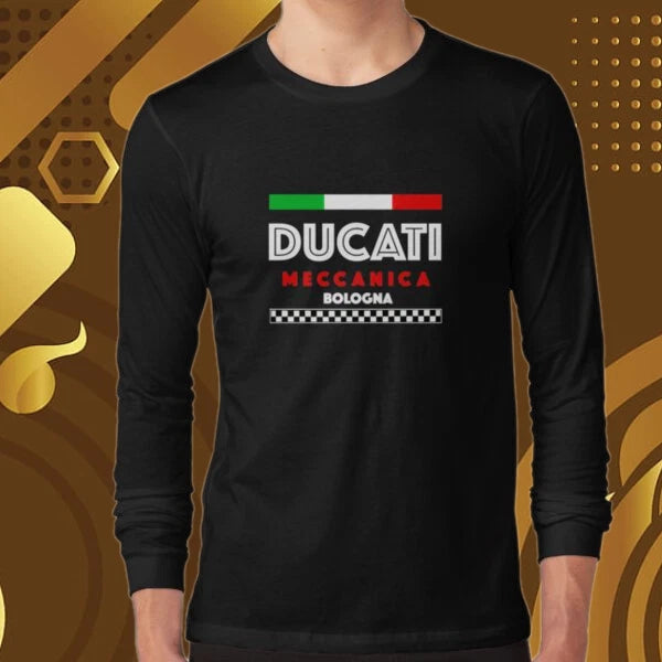 DUCATI Classic Long Sleeve T-Shirt Funny Size S to 5XL