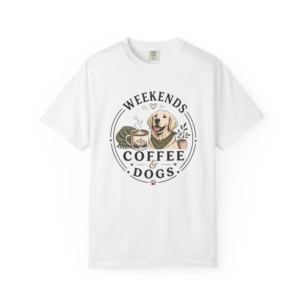 Weekends Coffee and Dogs T-Shirt Cozy Dog Lover Tee