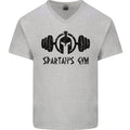 Spartans Gym Mens V-Neck Cotton T-Shirt