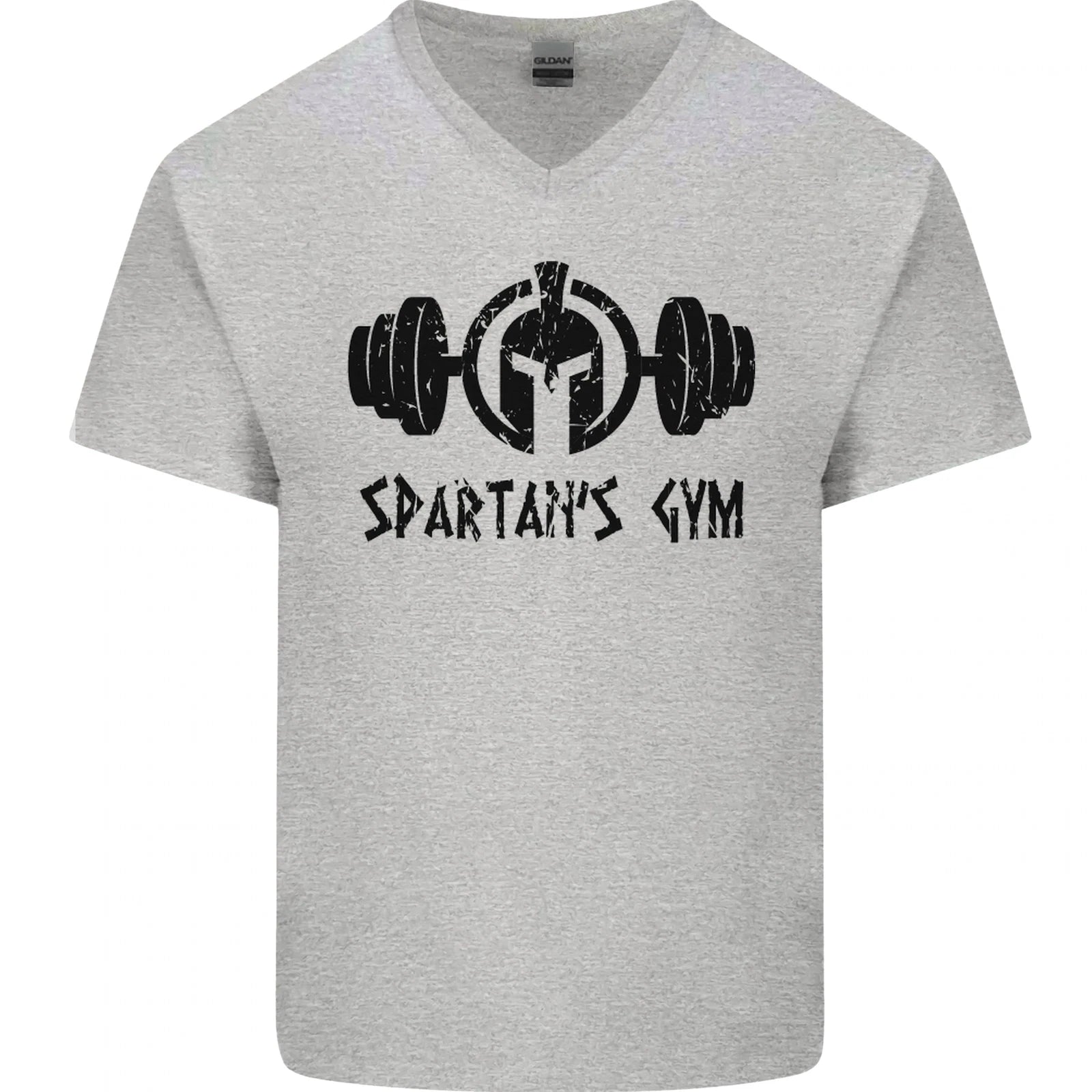 Spartans Gym Mens V-Neck Cotton T-Shirt
