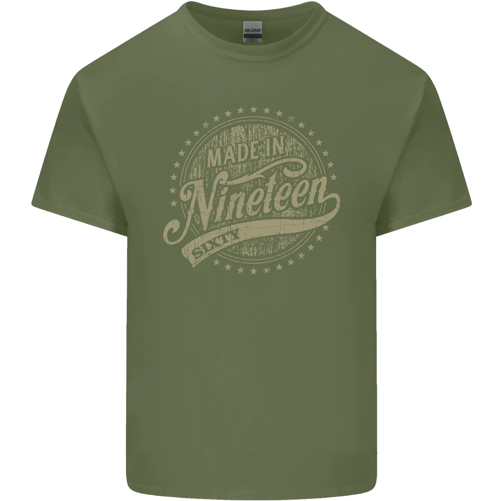 Distressed 66th Birthday Made In 1960 Mens Cotton T-Shirt Tee Top