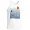 Mens Tank Top Surf Design Summer Graphic Shirt Minimalist Look Fashion