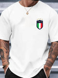 Italy Football Crest T-Shirt Italia National Team Soccer Fans Italy Gift Tee Top
